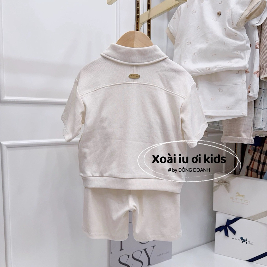 [RMK] SET ETTOI TRẮNG KHOÁ ZIP CHO BÉ - XOÀI IU ƠI KIDS