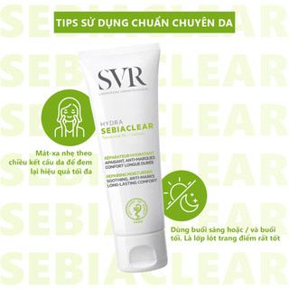 Kem dưỡng ẩm phục hồi cho da dầu mụn SVR Sebiaclear Hydra 40ml