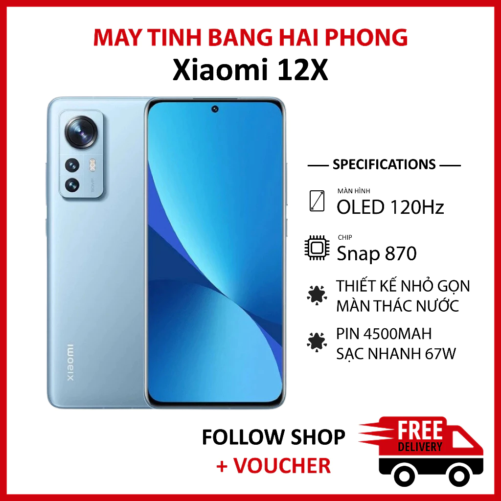 [Máy Cũ] Điện thoại Xiaomi Mi 12X (SPX) RAM 8/256GB chip Snapdragon 870 5G camera 50MP sạc 67W pin 4