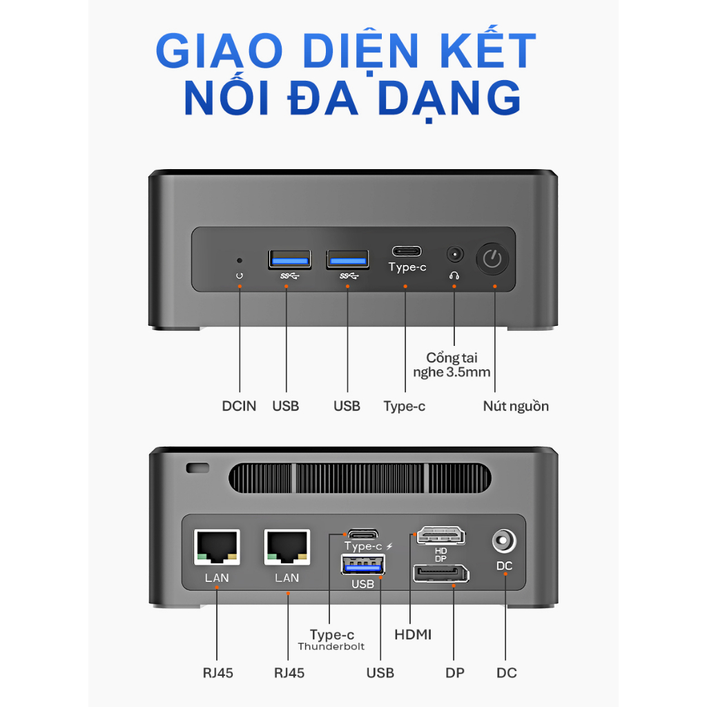 Mini PC M002 Intel Core i5 Gen 6 RAM 16GB SSD 256GB - Máy Tính Mini Nhỏ Gọn Windows 11 - Bảo hành 2 năm | BigBuy360 - bigbuy360.vn