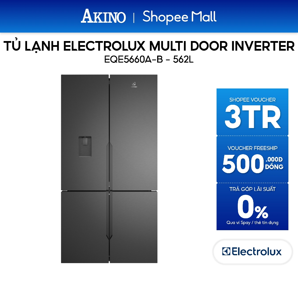 EQE5660A-B | Tủ Lạnh Electrolux Inverter 562 Lít EQE5660A-B - Bảo hành chính hãng