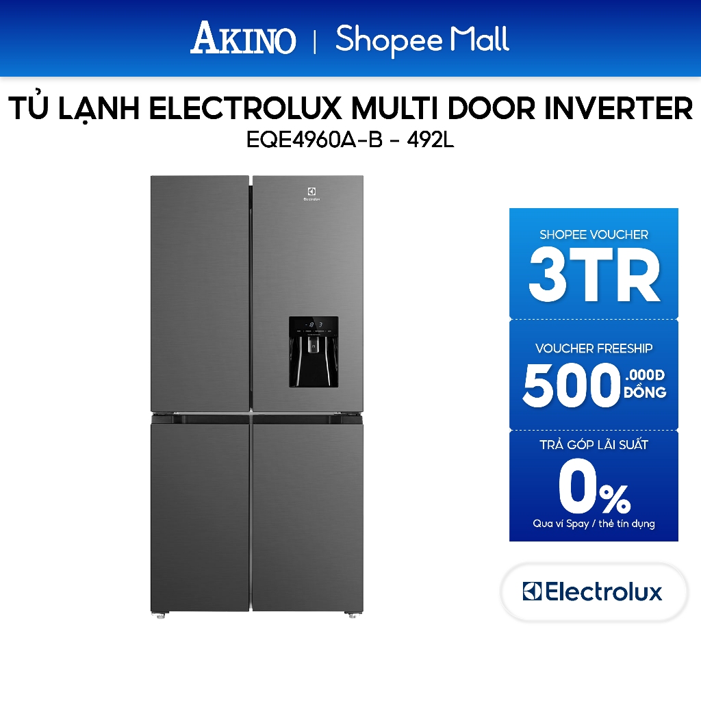 EQE4960A-B | EQE4960A-B - Tủ lạnh Electrolux Inverter 492 lít - Hàng chính hãng