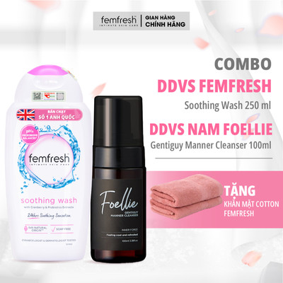 [COMBO REALLOVE] Dung dịch vệ sinh phụ nữ cao cấp Femfresh + Dung dịch vệ sinh nam cao cấp Foellie