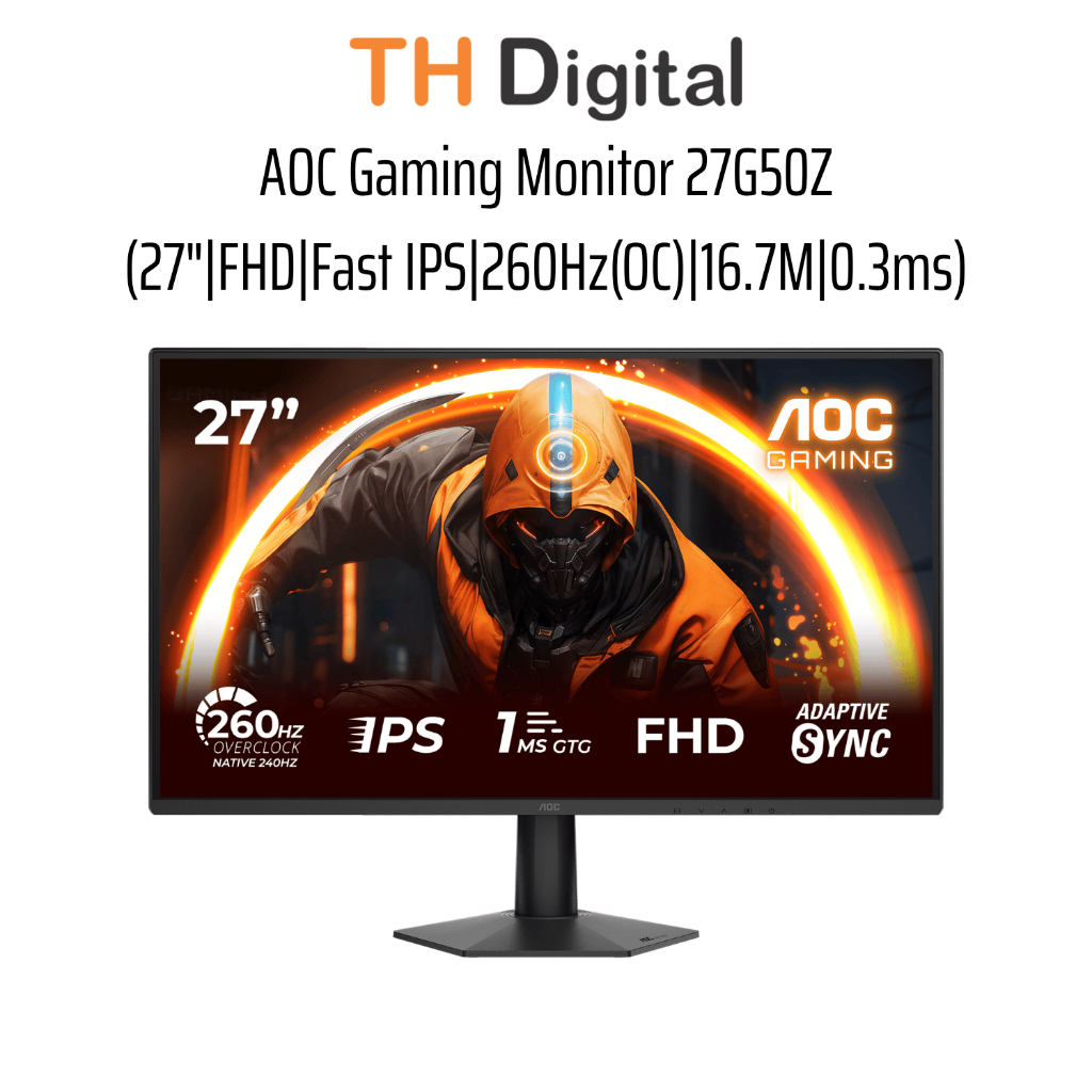 Màn hình Gaming AOC 27G50Z 27 inch FHD Fast IPS 260Hz (OC) 1ms (GtG) 0.3ms (MPRT) HDR10 – Flat
