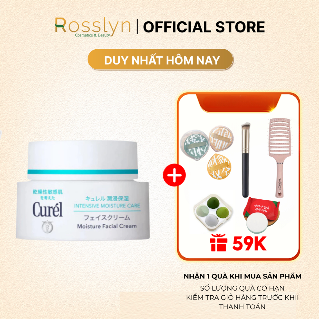 Kem Dưỡng Da Curel Intensive Moisture Care Intensive Moisture Cream 40g Cấp Ẩm Chuyên Sâu