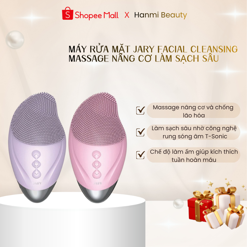 Máy Rửa Mặt Jary Facial Cleansing & Massaging Device GC Nature Giúp Sạch Sâu, Nâng Cơ