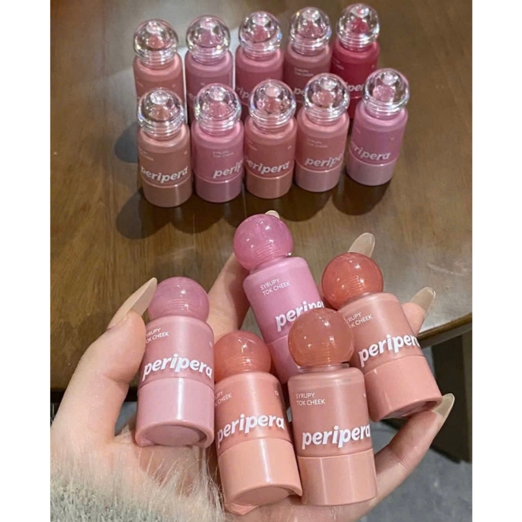 Má hồng dạng kem Peripera Syrupy Tok Cheek - 9g Màu 11-12-14-15