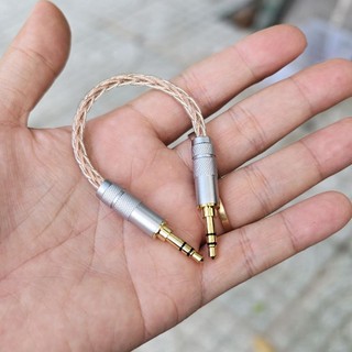 Cáp Aux 2 đầu 3.5mm dài 10cm dây đan 8x.