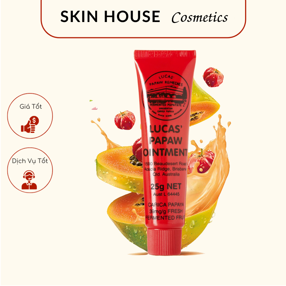 Son Dưỡng Môi Lucas Tuýp 25g Kem Dưỡng Đa Năng Chiết Xuất Đu Đủ Dưỡng Ẩm Cho Môi & Da Làm Hồng Môi