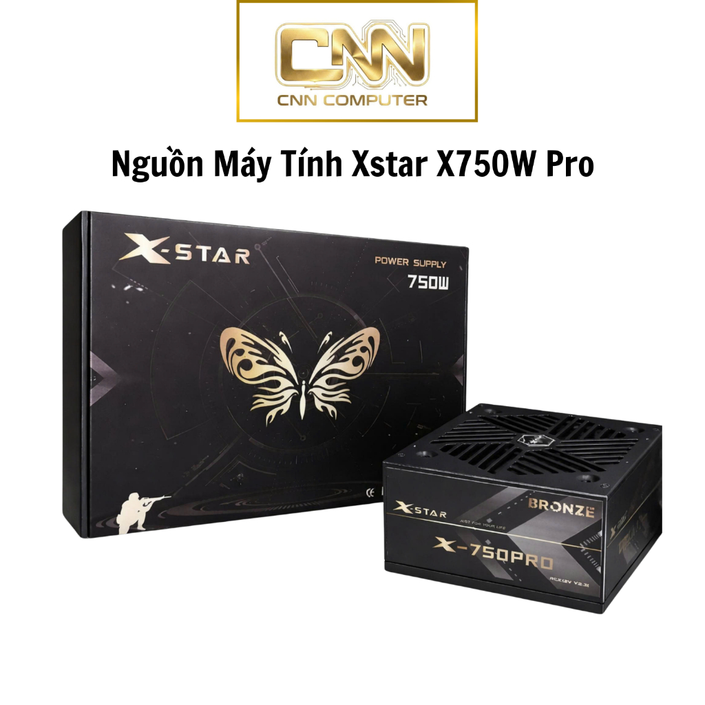 Nguồn Xstar X750W – PSU Máy Tính 750W Công Suất Cao, Ổn Định Cho PC Gaming & Đồ Họa