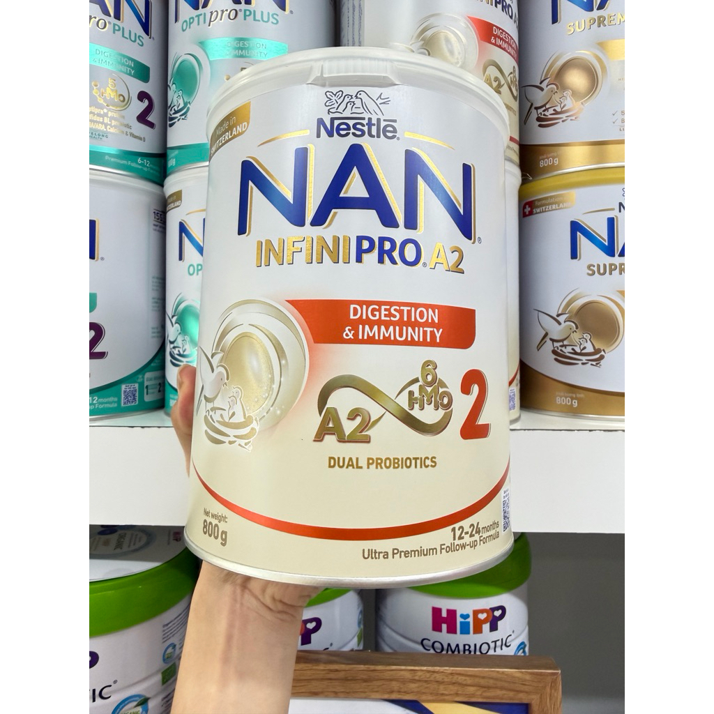 Sữa NAN INFINIPRO A2 số 2 lon 800g 6HMO & Lợi khuẩn kép
