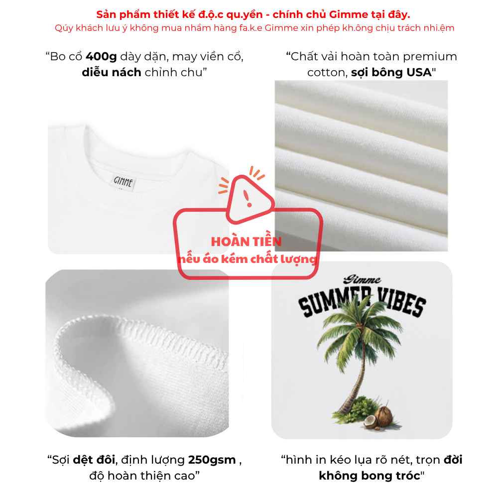 [CHÍNH HÃNG GIMME] Áo Thun Boxy Đi Biển Gimme - MÙA HÈ - Premium Cotton 250gsm Cotton 2 Chiều - GMBX15 | BigBuy360 - bigbuy360.vn