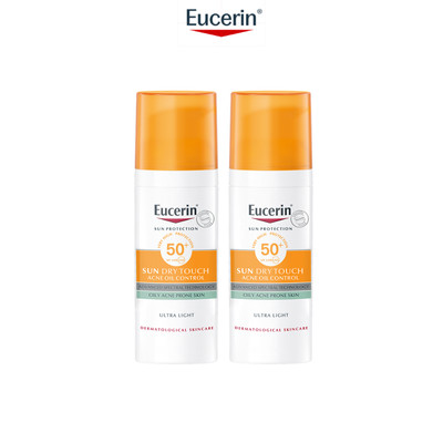 [Hannah x Eucerin] Bộ 2 Kem chống nắng kiềm dầu & ngừa mụn Eucerin Sun Dry Touch SPF50+ 50ml