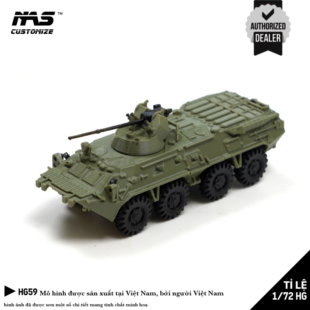 [NAS] Mô hình xe thiết giáp HG Nga BTR-82A tỉ lệ 1/72. mô hình quân sự xe thiết giáp BTR-80A 1:72 HG