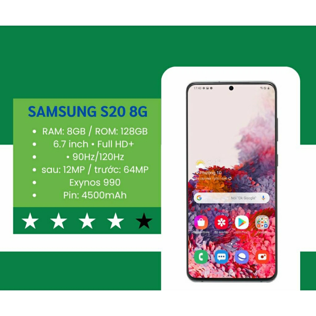 Điện thoại Samsung Galaxy S20 Plus (5G) 12GB/256GB - 99% hàng cũ bảo hành 12 tháng.