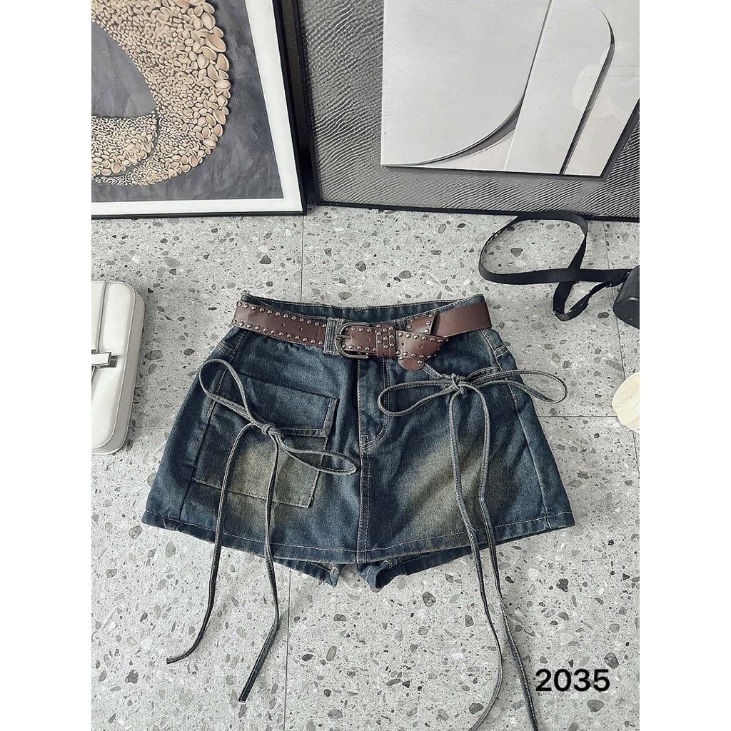 Quần Giả Váy Bigsize 40-90kg Phối Dây Nơ Điệu Đà, Chân Váy Jean Bigsize Ms2035 | BigBuy360 - bigbuy360.vn