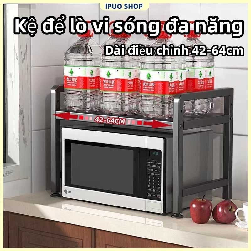 Kệ Lò Vi Sóng kích thước có thể điều Kệ Để Lò Vi Sóng 2/3 tầng inox Kệ Để Đồ Nhà Bếp