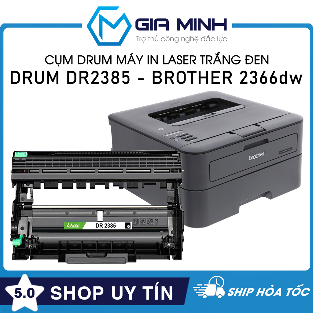 Cụm Drum Brother DR2385 - Tương Thích Máy In Laser Brother 2366dw - Full VAT - Full Box
