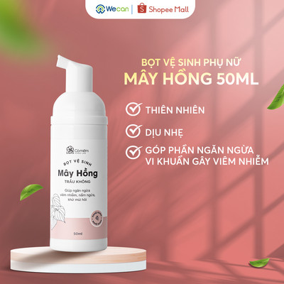 [50ml] Size Mini Bọt Vệ Sinh Phụ Nữ Mây Hồng Tinh Chất Trầu Không Cỏ Mềm