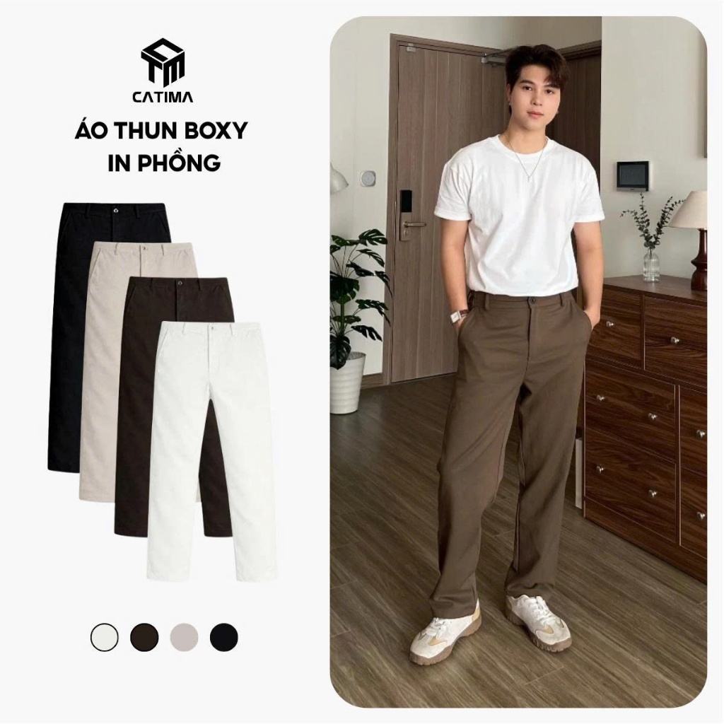 Quần Kaki Baggy Catima Unisex - Cạp Bán Chun Co Giãn - Không Co Rút - QK63