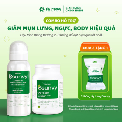 TPBVSK Esunvy Hỗ Trợ Giảm Bã Nhờn, Hỗ Trợ Giảm Mụn Hộp 30 Viên