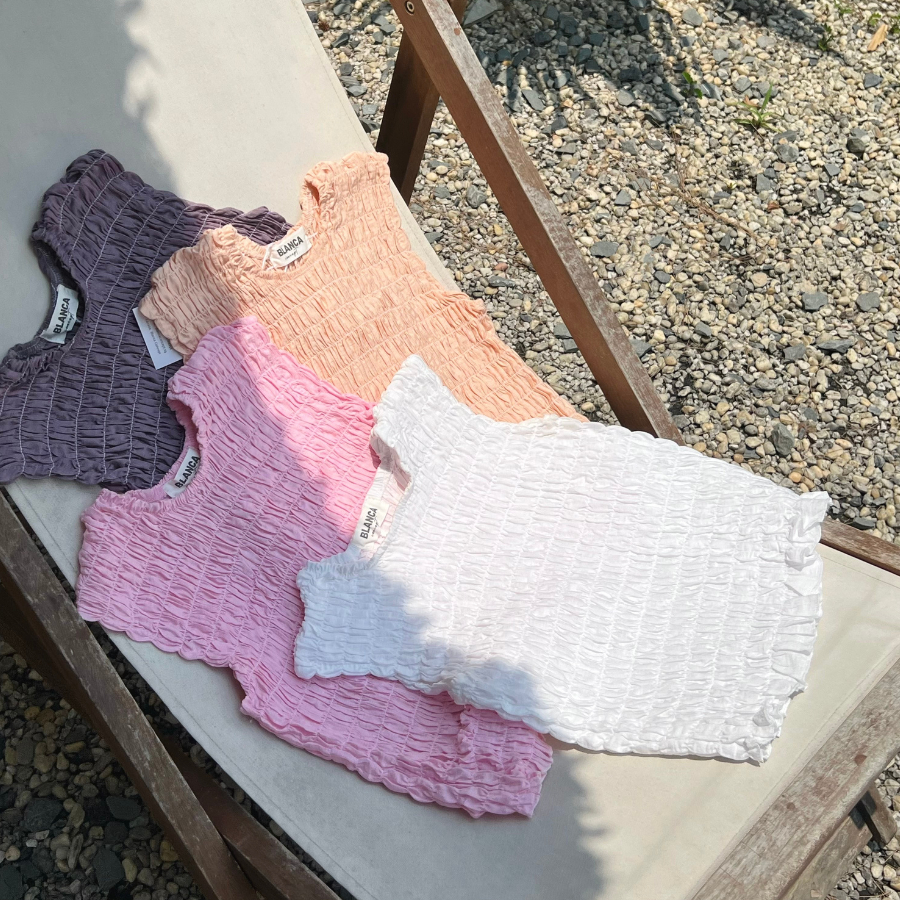 Vacation Top | Áo nhún thun smocking | Blanca Concept BC26.022A