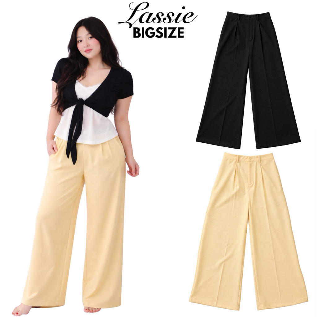 LASSIE BIGSIZE| Quần tây kaki ống siêu rộng bigsize(60-90kg)