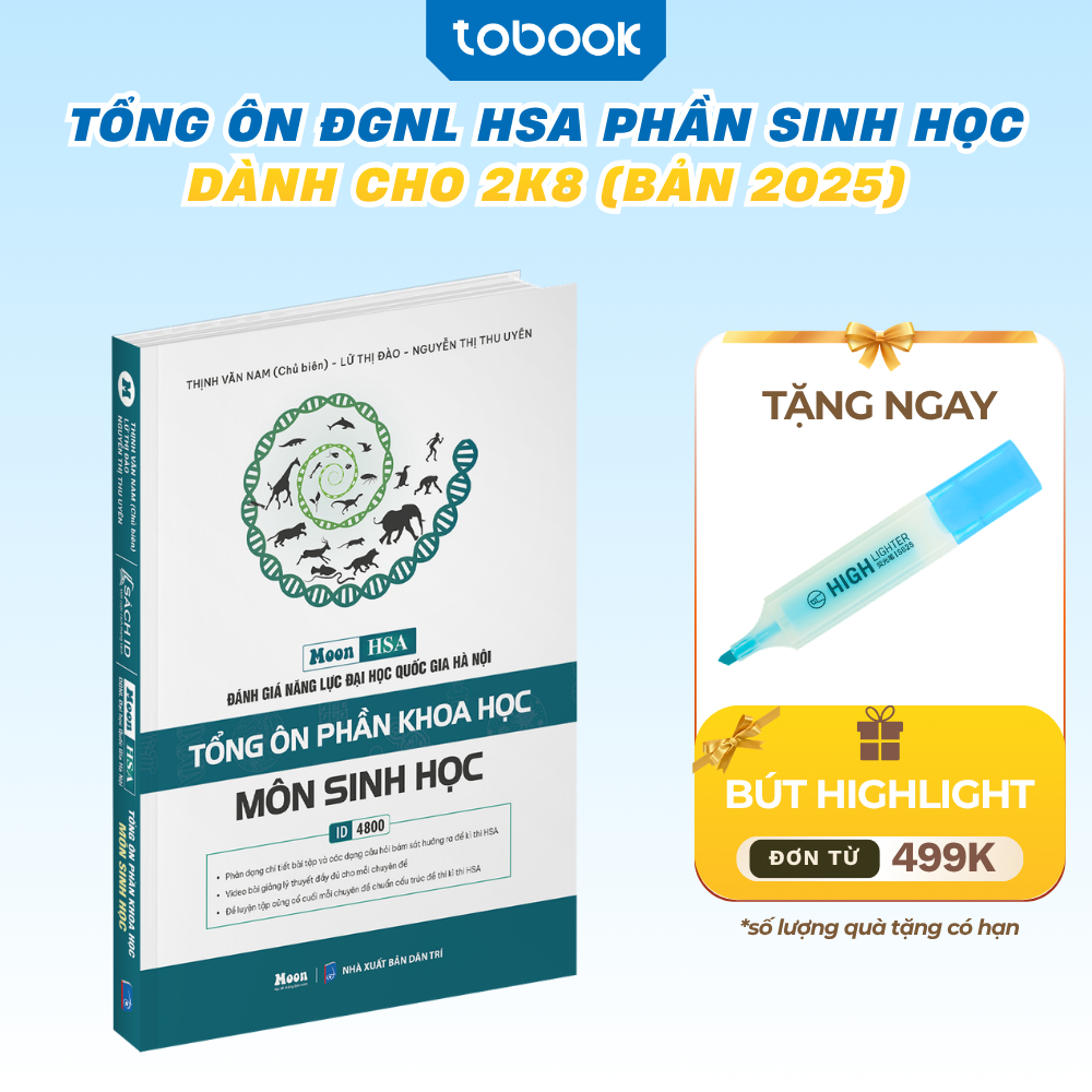 Sách - Ôn Thi Đánh Giá Năng Lực HSA Môn Sinh Học Đại Học Quốc Gia Hà Nội