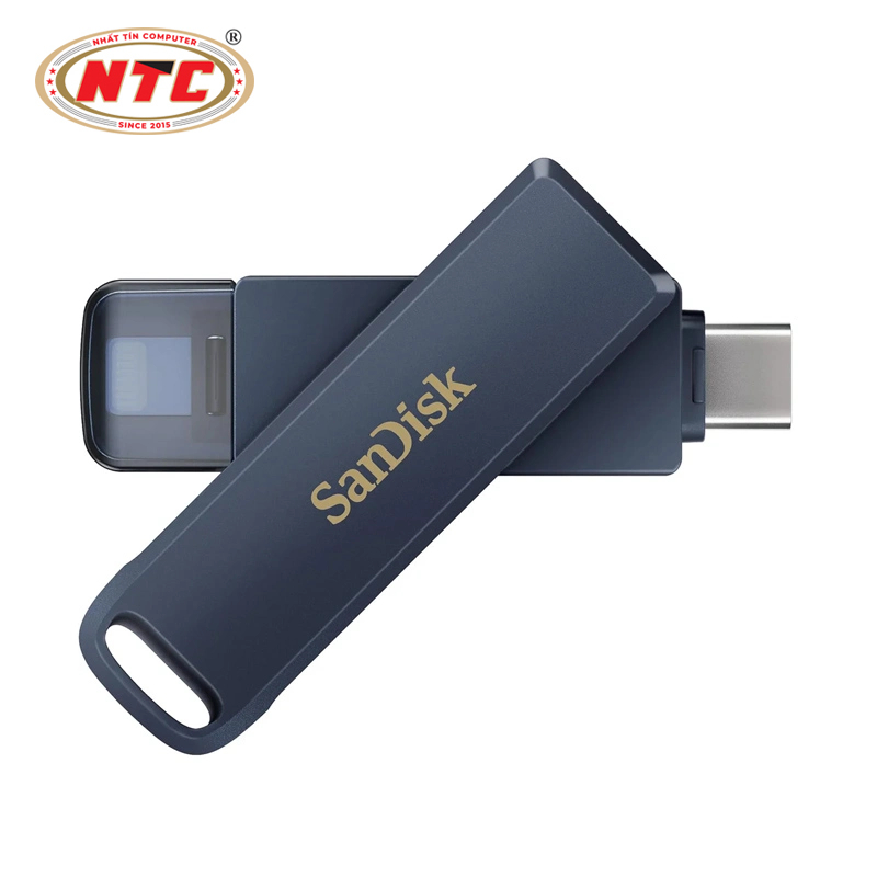 USB OTG Ixpand SanDisk Phone Drive 64GB 2 đầu TypeC và LaiNing (Xanh) - Phụ Kiện Nhất Tín