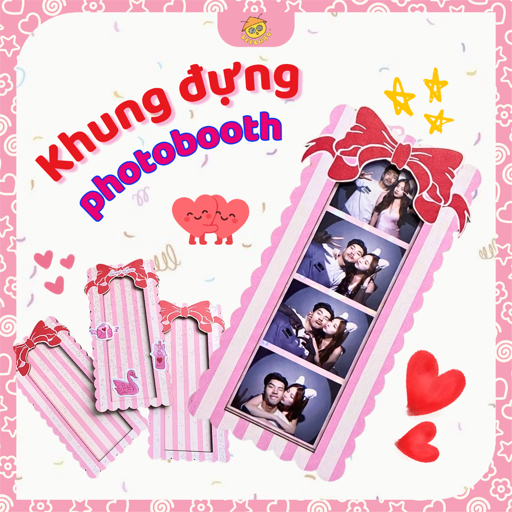 Khung ảnh Photobooth Gỗ Cute Leecabo, Quà Tặng Decor Dễ Thương
