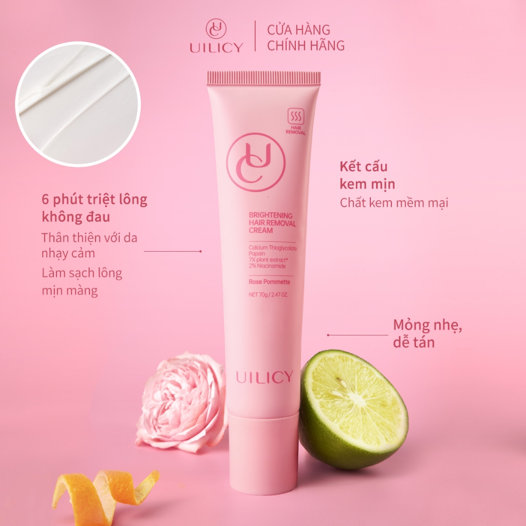 Hỗ trợ Làm trắng và sáng da Kem tẩy lông UILICY 70g Kem Triệt Lông Tẩy lông nhanh chóng chỉ Hỗ trợ Dưỡng ẩm suốt Dịu nhẹ | BigBuy360 - bigbuy360.vn