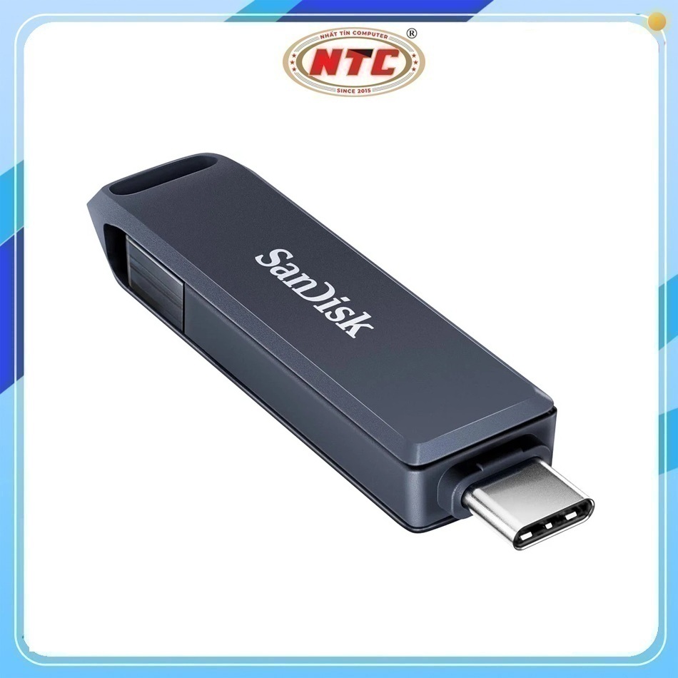 USB OTG Ixpand SanDisk Phone Drive 128GB 2 đầu TypeC và LaiNing (Xanh)
