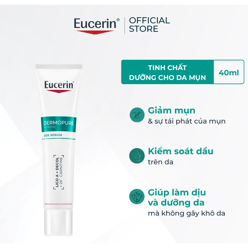 Serum Eucerin Dưỡng Cho Da Mụn 40ml - Dermopure Clinical SOS Serum