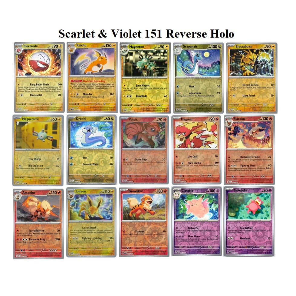 [ AllPoke ] Set Thẻ Bài Scarlet & Violet ( 151 ) Reverse Holo -M-NM