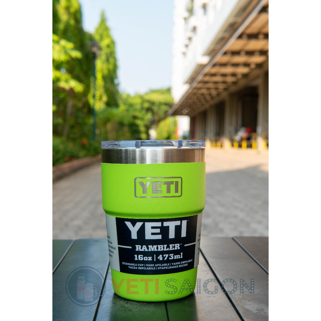 [SAIGON FLASK] YETI 16oz Rambler Stackable Cup - Chính Hãng US-UK - Bảo Hành 12 Tháng