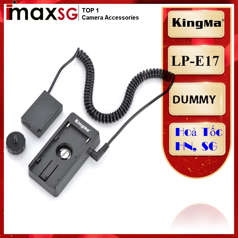 Bộ Giả Pin/ Pin ảo Dummy Battery DR-LP-E17 + Đế pin Kingma BM-F980D