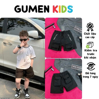 Quần Đùi Túi Hộp Bé Trai Phong Cách Siêu Đẹp - Quần Đùi Kaki Túi Hộp To Cho Bé Mẫu Mới Nhất