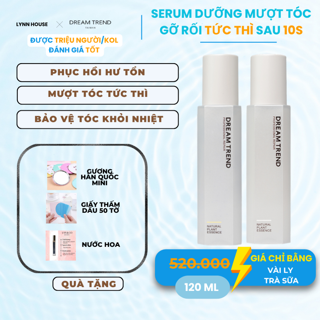Combo Dưỡng tóc AHA Gold + Trắng Dream Trend