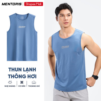 Áo Ba Lỗ Nam MENTORIS Vải Thun Thông Hơi,Form Gọn Gàng,Linh Hoạt Vận Động,Phong Cách Thể Thao MATT25S002