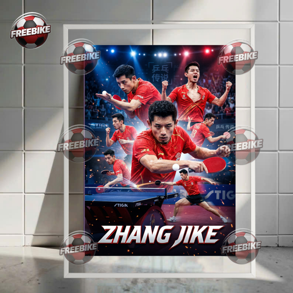POSTER ZHANG JIKE KHUNG BẰNG KÍNH PHA LÊ CAO CẤP MẪU 1