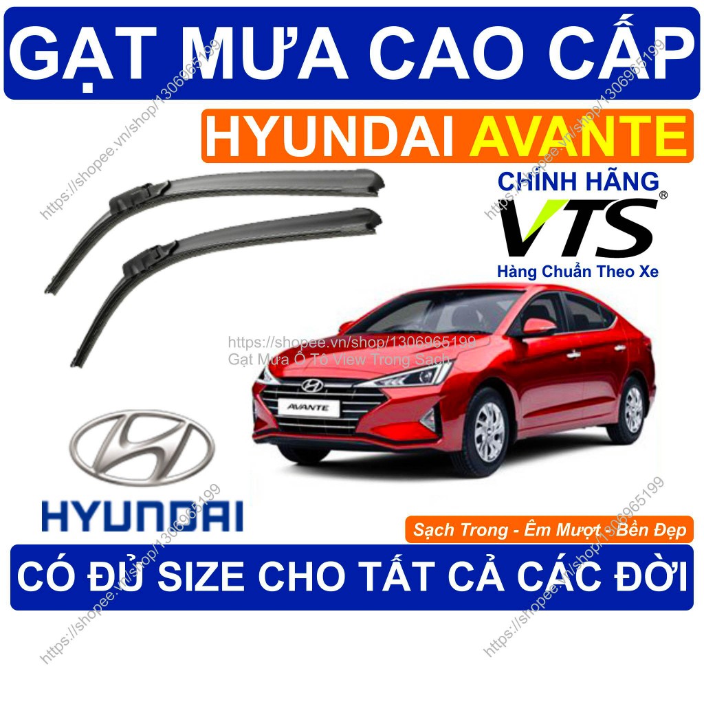 Gạt Mưa Kính Lái Hyundai Avante, Cặp Gạt Mưa Kính Lái Cho Các Dòng Xe Hyundai Avante, Có Đủ Size Cho