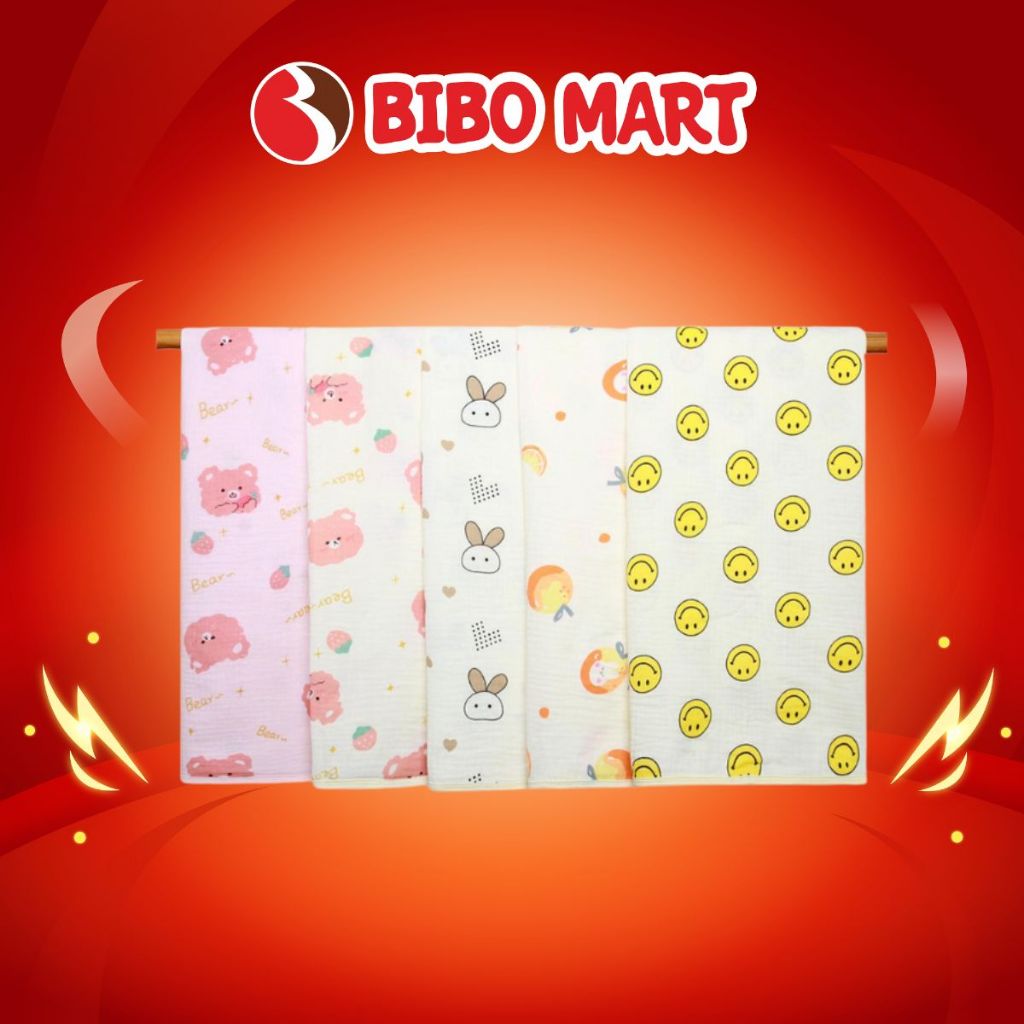 Chăn 2 Lớp Cho Bé Bibo’s Chất Liệu Xô Muslin Mềm Mại Thoáng Khí In Hình Ngộ Nghĩnh - Bibomart