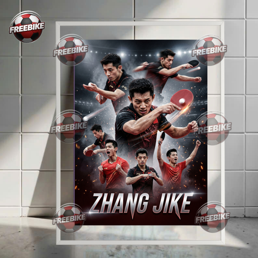 POSTER ZHANG JIKE KHUNG BẰNG KÍNH PHA LÊ CAO CẤP MẪU 2