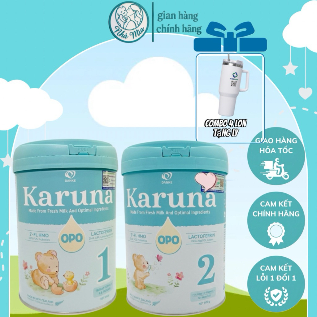 Sữa Bột Karuna Infant Formula New ZeaLand bổ sung Opo Probiotics Chất Xơ 800g
