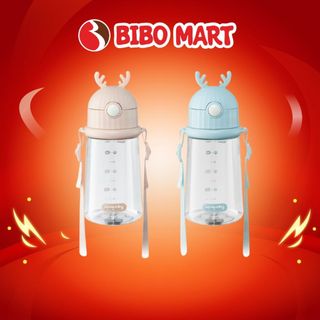 [KOL] Bình Nước Inochi Goki Rudy 450ml Cho Bé Tập Uống Chất Liệu An Toàn Nút Silicon Mềm Mại - Bibo Mart