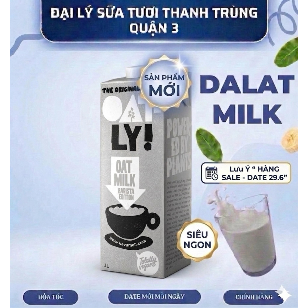 SỮA YẾN MẠCH OATLY - OATLYYY 1L - Date 28.6