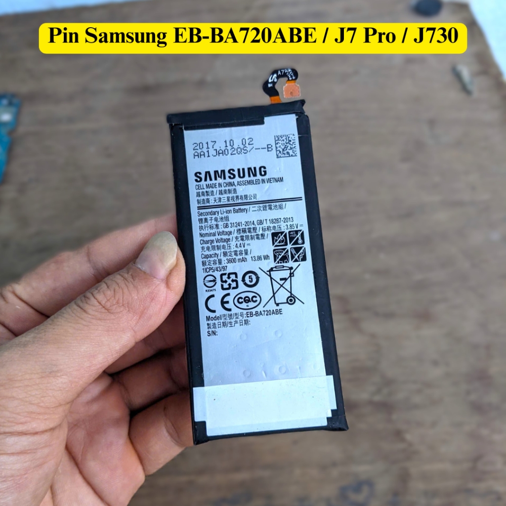 Pin Samsung EB-BA720ABE / J7 Pro / J730 zin cũ tháo máy,dung lượng chuẩn.