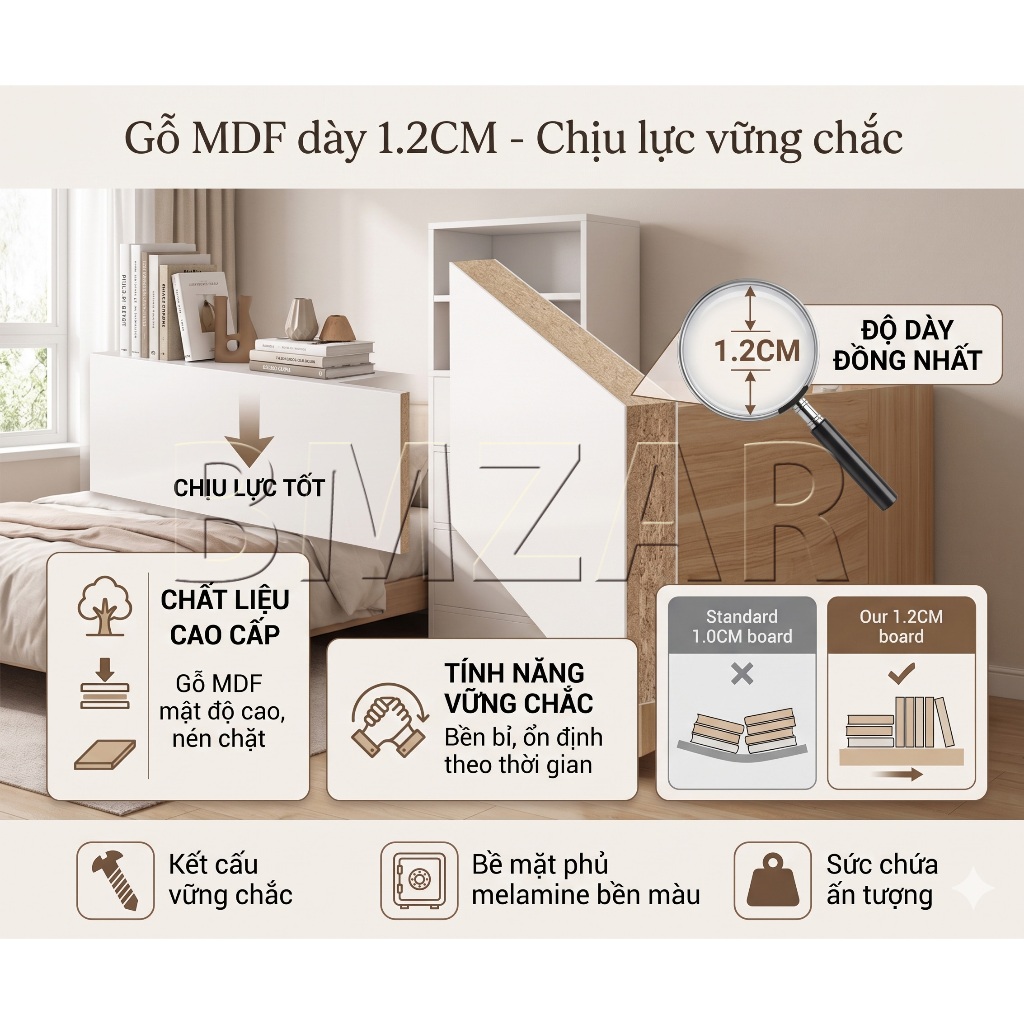 BM Kệ sách đứng siêu hẹp 50cm, tủ để đồ đa năng tiết kiệm tối đa không gian cho phòng trọ nhỏ gọn | BigBuy360 - bigbuy360.vn