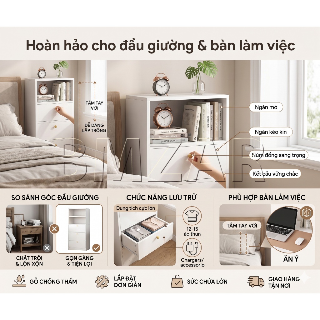 BM Kệ sách đứng siêu hẹp 50cm, tủ để đồ đa năng tiết kiệm tối đa không gian cho phòng trọ nhỏ gọn | BigBuy360 - bigbuy360.vn