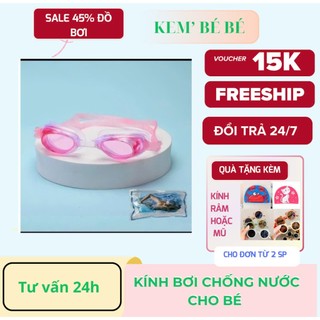 [KEM BÉ BÉ ] Kính bơi cho bé đi bơi tặng kèm bịt tai. Kính đi biển cho bé 6 tháng- 9 tuổi
